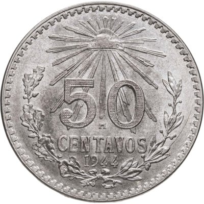 купить Мексика 50 сентаво (centavos) 1944
