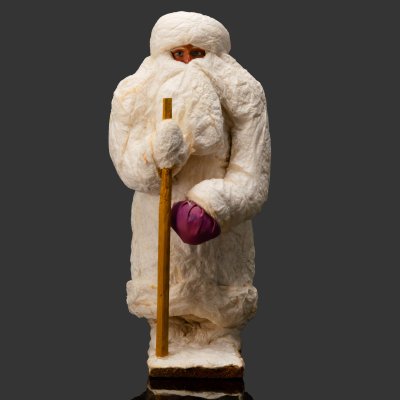 купить Фигура (игрушка) подставная под ёлку "Дед Мороз", г. Горький, вата, бумага, роспись, ткань, дерево, Артель «Детская игрушка», СССР, 1940-1950 гг.