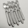 Купить Набор из 7-ми вилок с растительным декором, нержавеющая сталь, Артель «Звезда», Беляйково, СССР, 1960-1980 гг.