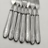 Купить Набор из 7-ми вилок с растительным декором, нержавеющая сталь, Артель «Звезда», Беляйково, СССР, 1960-1980 гг.