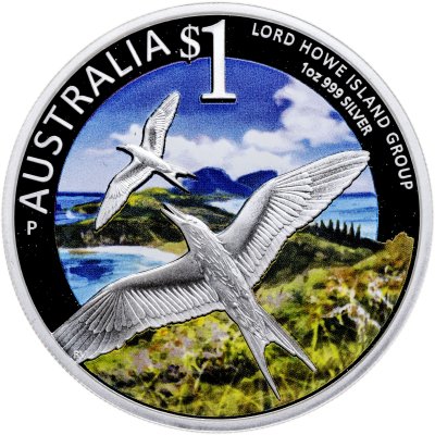 купить Австралия 1 доллар 2013 "Национальный парк острова Лорд-Хау - птица Тёмная крачка", в футляре с сертификатом