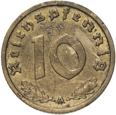 купить Германия (Третий рейх) 10 рейхспфеннигов 1939