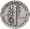 Купить США 10 центов (дайм, one dime) 1940 Mercury Dime (дайм «Меркурий») знак монетного двора - D