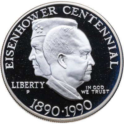купить США 1 доллар (dollar) 1990 Eisenhower (100 лет со дня рождения Эйзенхауэра)