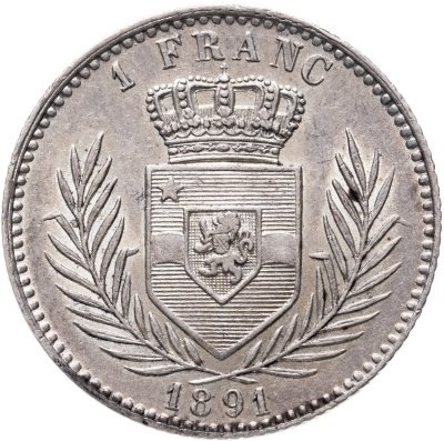 купить Бельгийское Конго 1 франк (franc) 1891