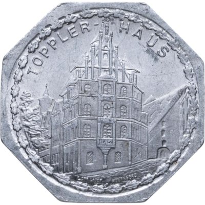 купить Германия (Нюрнберг) нотгельд 20 пфеннигов 1921 "Дом Топплера" трамвайный жетон