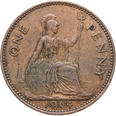 купить Великобритания 1 пенни (penny) 1964