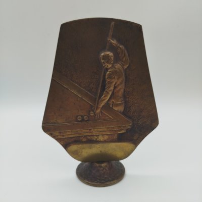 купить Статуэтка (декор на рабочий стол) "Игра в бильярд", автор J. Martens, бронза, литье, Франция, 1930-1950 гг.