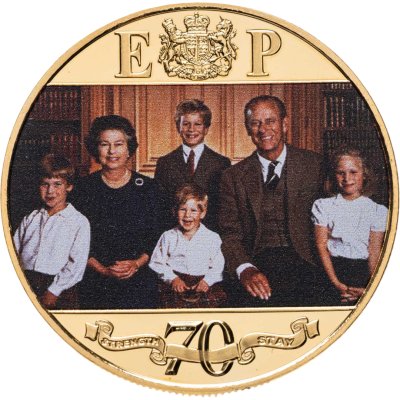купить Гибралтар 1 крона 2017 "70 лет свадьбе Королевы Елизаветы II и Принца Филипа"