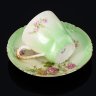 Купить Кофейная пара с цветочным декором, "Limoges", фарфор, аэрография, деколь, золочение, Франция, 1900-1930 гг.