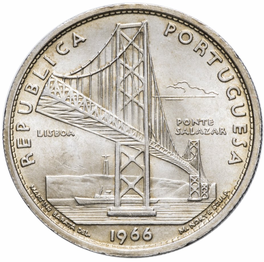 купить Португалия 20 эскудо (escudos) 1966 "Открытие моста Антониу Салазара"