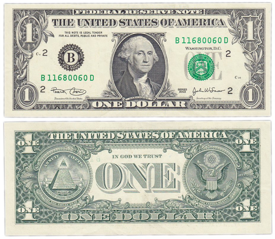 купить США 1 доллар 2003 (Pick 515а) B-Нью Йорк