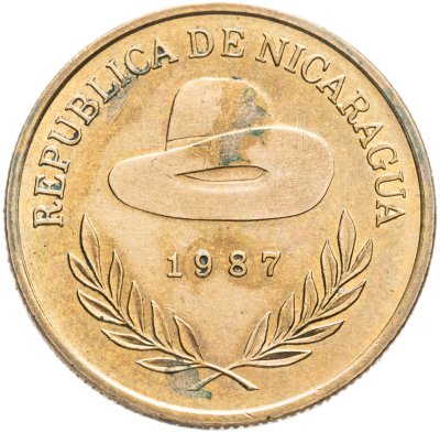 купить Никарагуа 5 кордоб (cordobas) 1987