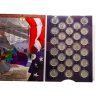 Купить США полный набор монет 25 центов (квотер, 1/4 доллара, quarter dollar) в капсульном альбоме "Штаты и территории США".