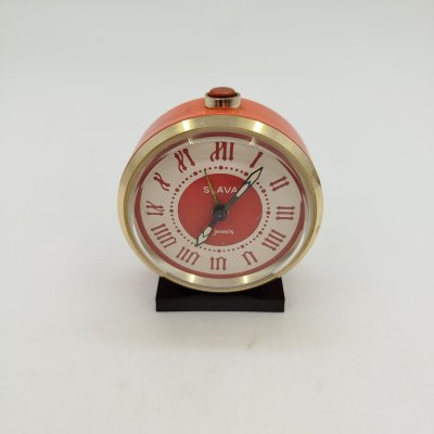 купить Часы-будильник настольные "11 камней", металл, стекло, пластик, Второй Московский часовой завод «Слава», СССР, 1960-1980 гг.