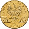 Купить Польша 2 злотых 2011 "Животный мир Польши: Европейский бaрсук"