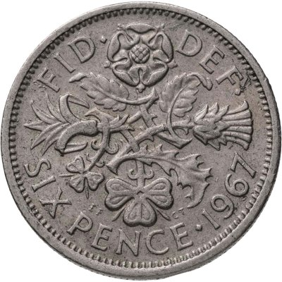 купить Великобритания 6 пенсов (pence) 1967