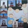 Купить Казахстан набор из 16 монет 50 тенге 2011-2016 "Города Казахстана" в буклете