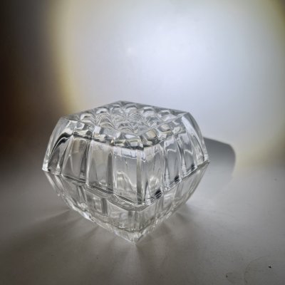 купить Шкатулка для хранения мелочей с геометрическим декором, хрусталь, пресс, СССР, 1970-1990 гг.