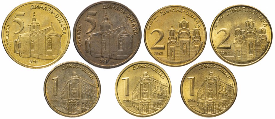 купить Сербия набор из 7 монет 2006-2014