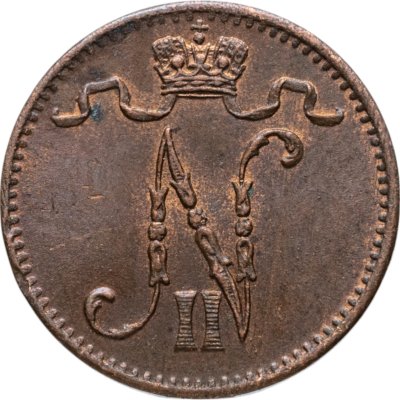 купить 1 пенни (penny) 1908, монета для Финляндии