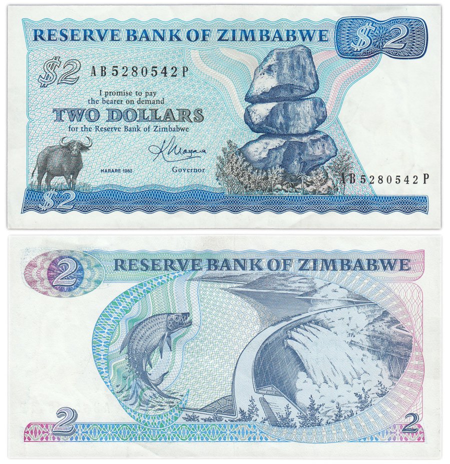 Купить Зимбабве 2 доллара 1983 (Pick 1b)