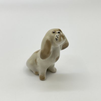купить Статуэтка миниатюрная "Болонка", скульптор Н. Е. Муратов, фарфор, Ленинградский фарфоровый завод (ЛФЗ), СССР, 1960-1990 гг.