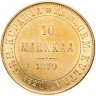 Купить 10 марок 1879 S, монета для Финляндии в слабе Монетник. ру MS60