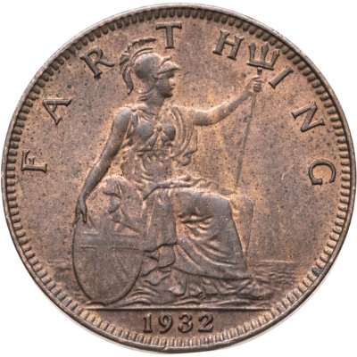 купить Великобритания 1 фартинг (farthing) 1932