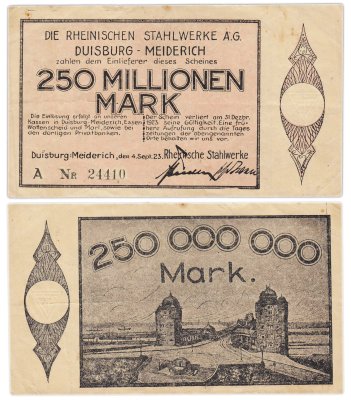 купить Германия, Нотгельд 250 000 000 марок 1923