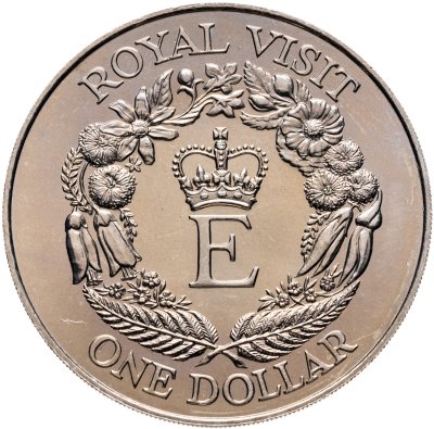 купить Новая Зеландия 1 доллар (dollar) 1986 "Королевский визит"