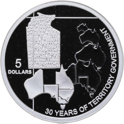 купить Австралия 5 долларов 2008 "150 лет государству - Северные территории", в футляре с сертификатом