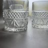 Купить Набор из 3 больших стопок с резным геометрическим декором, хрусталь, алмазная грань, СССР, 1970-1990 гг.