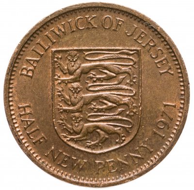 Купить Джерси 1/2 нового пенни (new penny) 1971