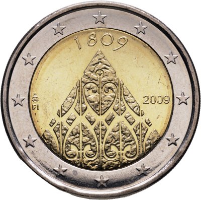 купить Финляндия 2 евро 2009 "200 лет автономии Финляндии и учреждения центральных правительственных учреждений"