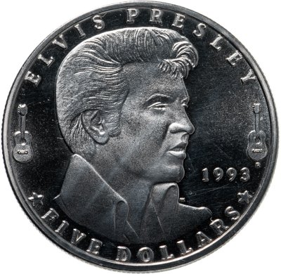 Купить Маршалловы Острова 5 долларов (dollars) 1993  Элвис Пресли