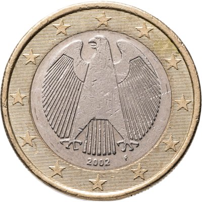 купить Германия 1 евро (euro) 2002 F