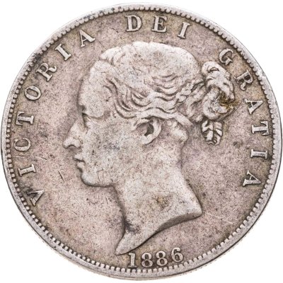 купить Великобритания 1/2 кроны (crown) 1886