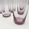 Купить Набор из шести стаканов сиреневого оттенка, стекло, неодимовое, СССР, 1970-1990 гг.