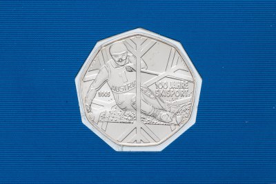 купить Австрия 5 евро 2005 Лыжный спорт BU