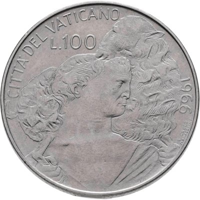 купить Ватикан 100 лир (lire) 1966