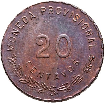 купить Мексика, штат Оахака, 20 сентаво 1915 периода Мексиканской революции