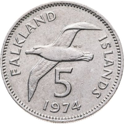 купить Фолклендские острова 5 пенсов (pence) 1974-1985