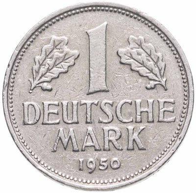 купить Германия 1 марка 1950, знак монетного двора: "D" - Мюнхен