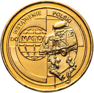 купить Польша 2 злотых (zlotе) 1999 "Вступление Польши в НАТО"