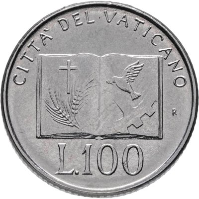 купить Ватикан 100 лир (lire) 1992