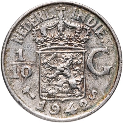 купить Голландская Ост-Индия 1/10 гульдена (gulden) 1942