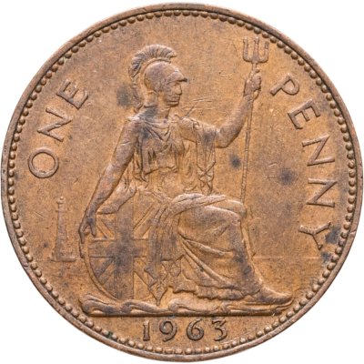 купить Великобритания 1 пенни (penny) 1963