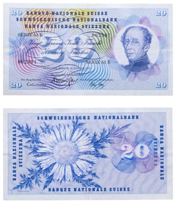 купить Швейцария 20 франков 1969
