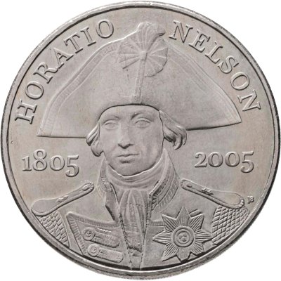 купить Великобритания 5 фунтов (pounds) 2005 "200 лет со дня смерти Горацио Нельсона"